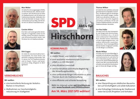 SPD-Kandidaten für die Stadtverordneten-Wahl am 14.3.: Der Sechser für Hirschhorn