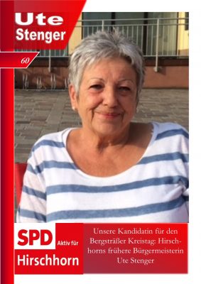 Hirschhorns SPD-Kandidatin für den Bergsträßer Kreistag: Ute Stenger